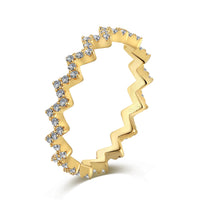 [LUCKY LOVE]Delicate Enchanting Wave Shape Daily Ring