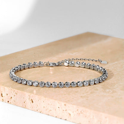[LUCKY LOVE]Dazzling Sparkling Round Cut Daily Bracelet