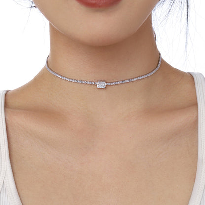[LUCKY LOVE]2.0 carat Ornate Emerald Cut Necklace