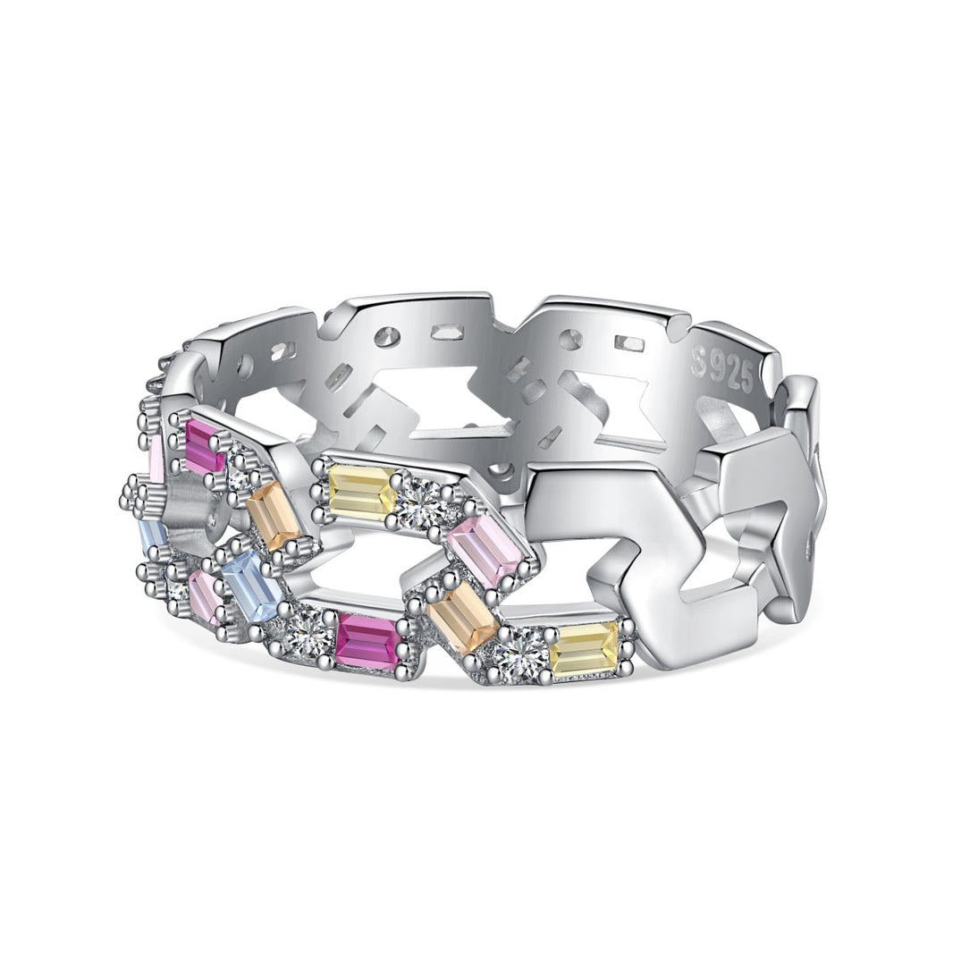 [LUCKY LOVE]Sparkling Vibrant Emerald Cut Daily Ring