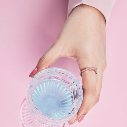 [LUCKY LOVE]Dainty Colorful Round Cut Party Ring