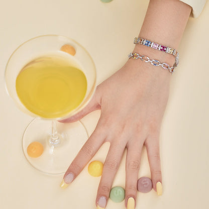 [LUCKY LOVE]Delicate Colorful Multi Cut Party Bracelet