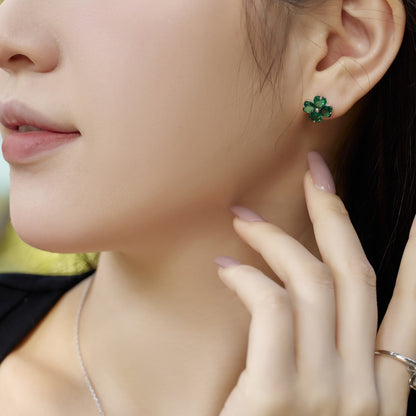 [LUCKY LOVE]Four-Leaf Clover Ball Earrings