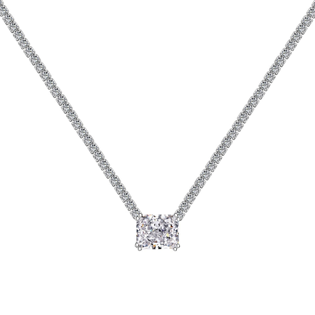 [LUCKY LOVE]4.0 Carat Elegant Radiant Cut Necklace