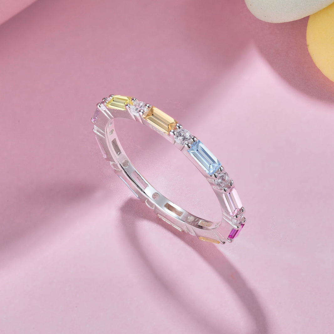 [LUCKY LOVE]Lively In Shades Elegant Radiant Cut Daily Ring