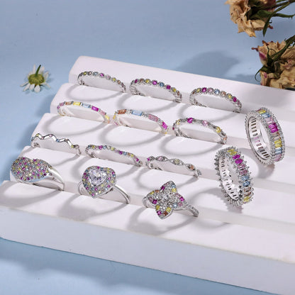 [LUCKY LOVE]Lively In Shades Elegant Radiant Cut Daily Ring