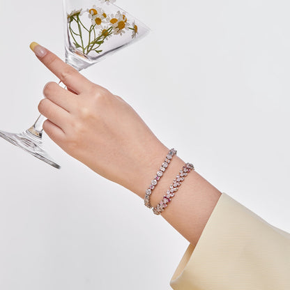 [LUCKY LOVE]Dazzling Radiant Multi Cut Daily Bracelet