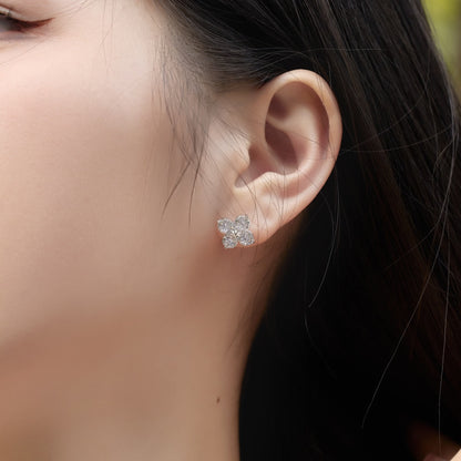 [LUCKY LOVE]Four-Leaf Clover Eight-Pointed Star Earrings