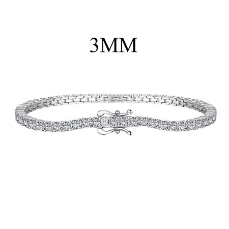 [LUCKY LOVE]Dainty Charming Round Cut Tennis Bracelet
