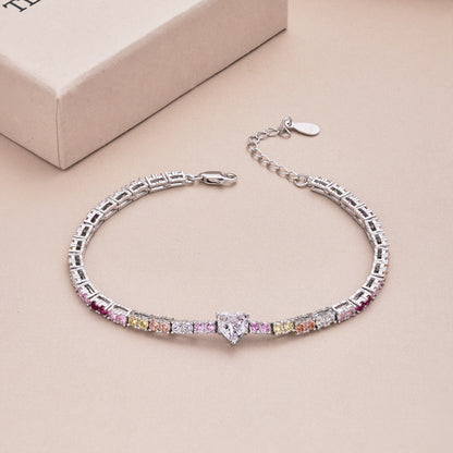 [LUCKY LOVE]Delicate Romantic Heart Shape Lover Bracelet