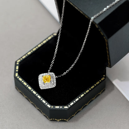 [LUCKY LOVE]Sparkling Asscher Cut Necklace