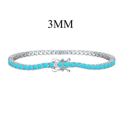 [LUCKY LOVE]Dainty Charming Round Cut Tennis Bracelet