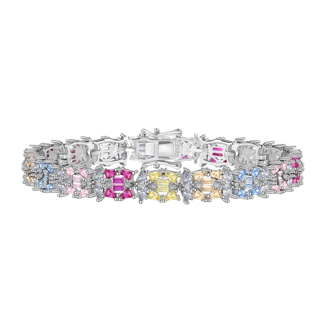 [LUCKY LOVE]Delicate Colorful Multi Cut Party Bracelet