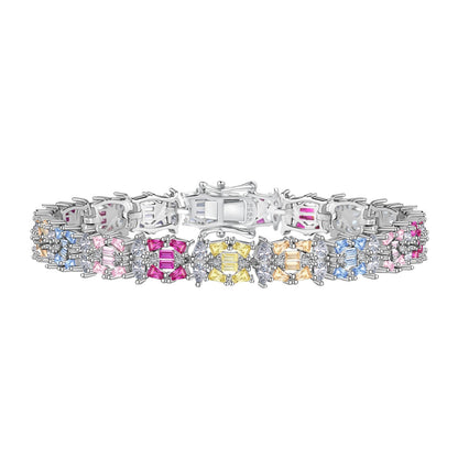 [LUCKY LOVE]Delicate Colorful Multi Cut Party Bracelet