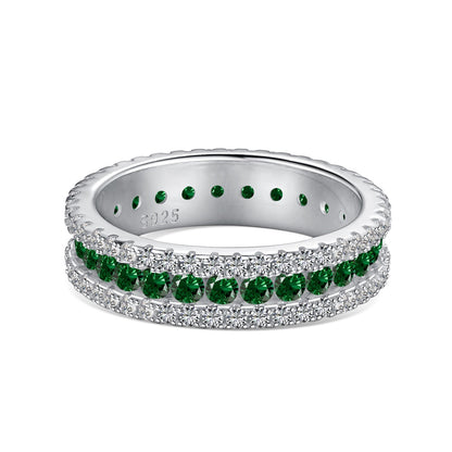 [LUCKY LOVE]Delicate Colorful Round Cut Daily Ring