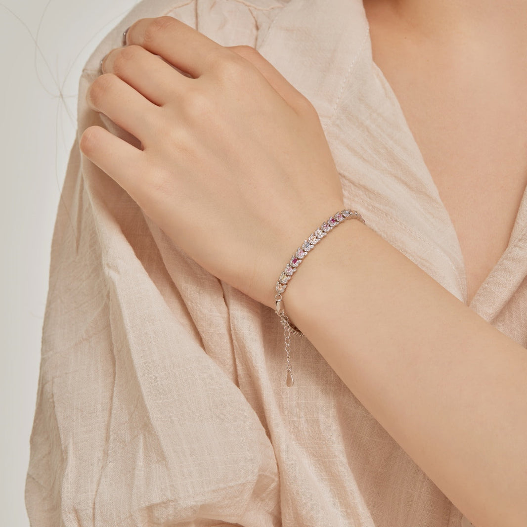 [LUCKY LOVE]Delicate Colorful Multi Cut Daily Bracelet