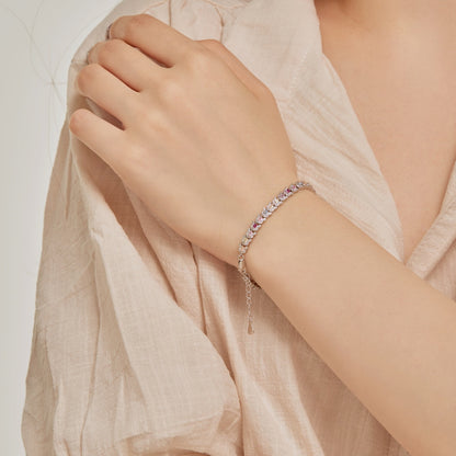[LUCKY LOVE]Delicate Colorful Multi Cut Daily Bracelet