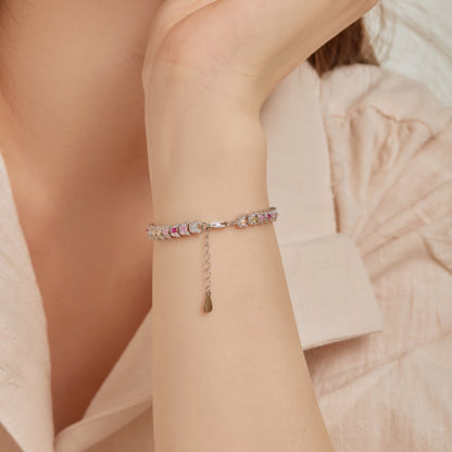 [LUCKY LOVE]Delicate Colorful Multi Cut Daily Bracelet