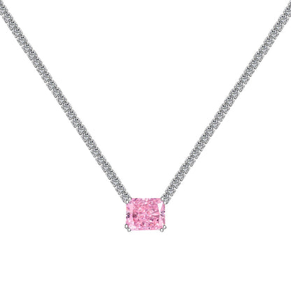 [LUCKY LOVE]4.0 Carat Elegant Radiant Cut Necklace