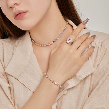 [LUCKY LOVE]0.25 Carat Radiant Water Drop Shape Daily Bracelet
