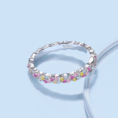[LUCKY LOVE]Dainty Ebullient Round Cut Daily Ring