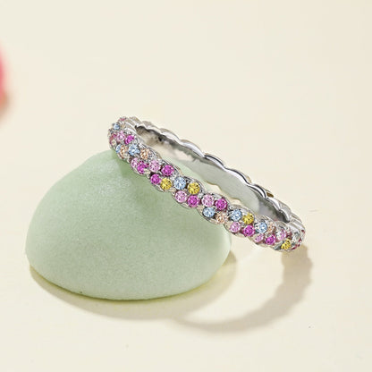[LUCKY LOVE]Dainty Ebullient Round Cut Daily Ring