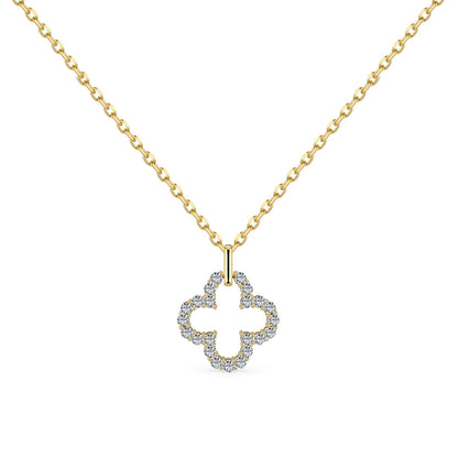 [LUCKY LOVE]Four-Leaf Clover Hollow Design Exquisite Necklace