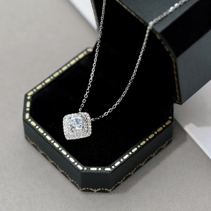 [LUCKY LOVE]Sparkling Asscher Cut Necklace