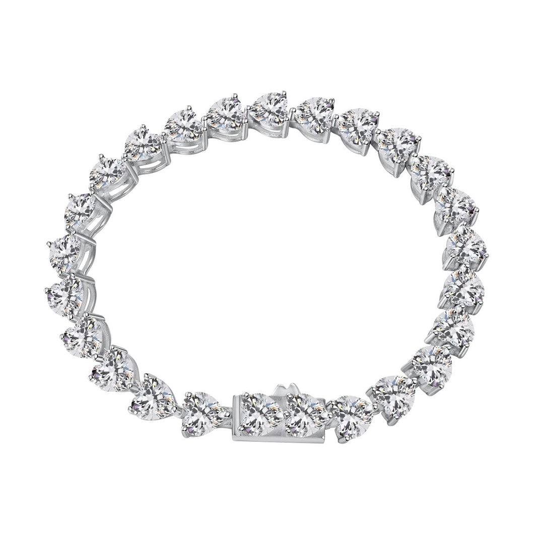 [LUCKY LOVE]0.75 Carat Elegant Romantic Heart Shape Lover Bracelet