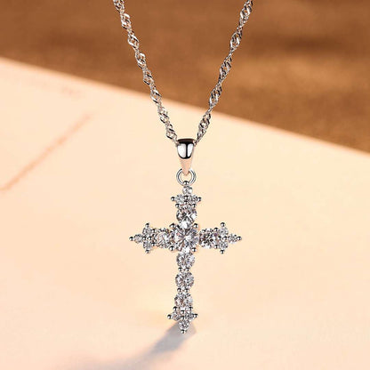 [LUCKY LOVE]Delicate Cross Shape Necklace