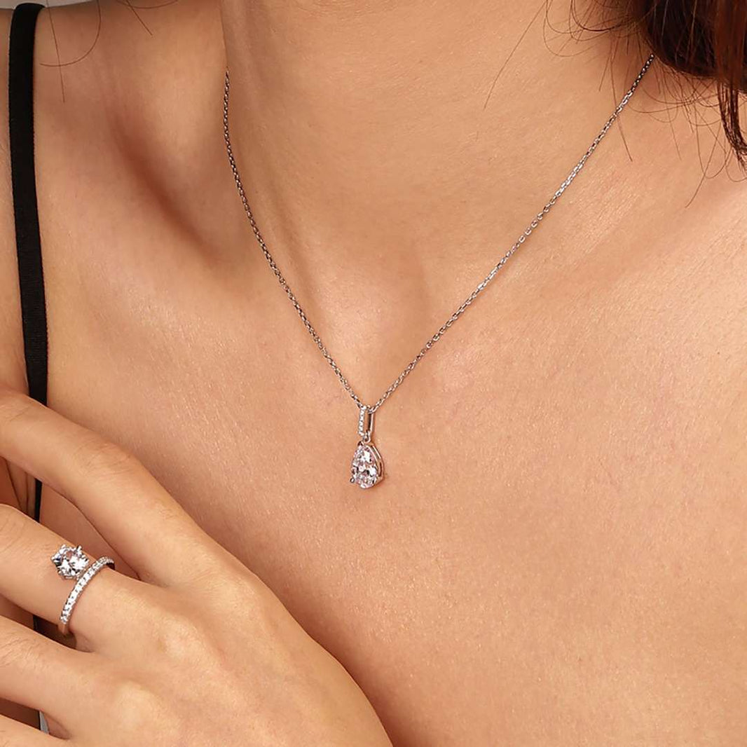 [LUCKY LOVE]Delicate Water Drop Shape Fashion Necklace