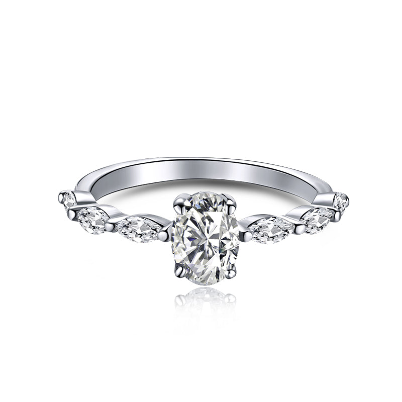 [LUCKY LOVE]0.75 Carat Luxurious Vibrant Elongated Cushion Cut Daily Ring