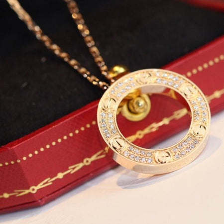 [LUCKY LOVE]LOVE NECKLACE ADJUSTABLE ROSE GOLD
