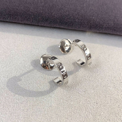 [LUCKY LOVE]LOVE EARRINGS 2.65MM SILVER