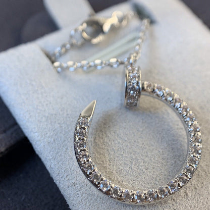 [LUCKY LOVE]JUSTE NECKLACE SILVER DIAMONDS