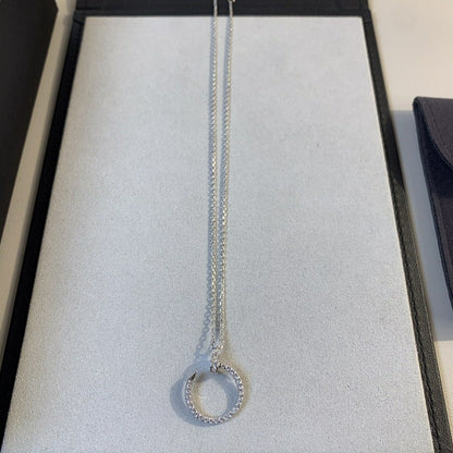 [LUCKY LOVE]JUSTE NECKLACE SILVER DIAMONDS