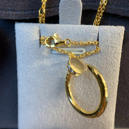 [LUCKY LOVE]JUSTE NECKLACE GOLD DIAMONDS