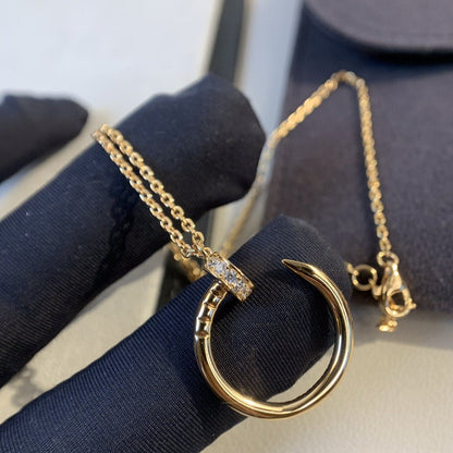 [LUCKY LOVE]JUSTE NECKLACE PINK GOLD DIAMONDS
