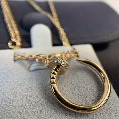 [LUCKY LOVE]JUSTE NECKLACE PINK GOLD DIAMONDS