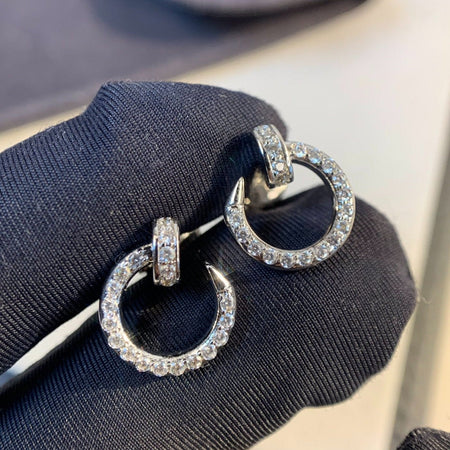 [LUCKY LOVE]JUSTE EARRINGS SILVER DIAMONDS