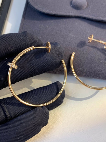 [LUCKY LOVE]JUSTE EARRINGS GOLD DIAMONDS 1.8MM
