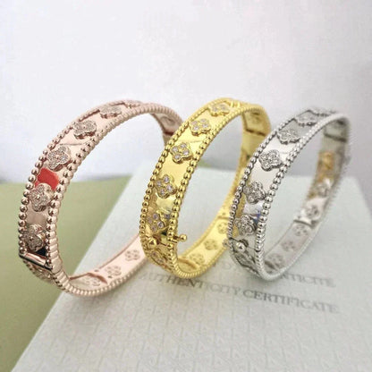 [LUCKY LOVE]CLOVER BRACELET 8MM DIAMONDS