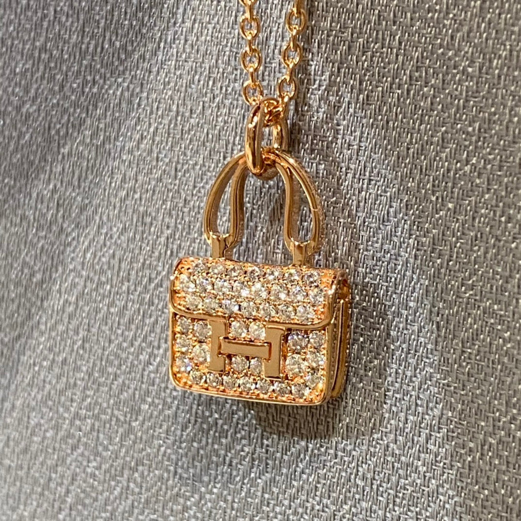 [LUCKY LOVE]CONSTANCE PEDANT DIAMOND NECKLACE