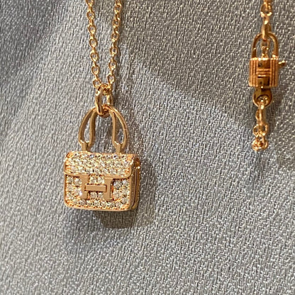 [LUCKY LOVE]CONSTANCE PEDANT DIAMOND NECKLACE