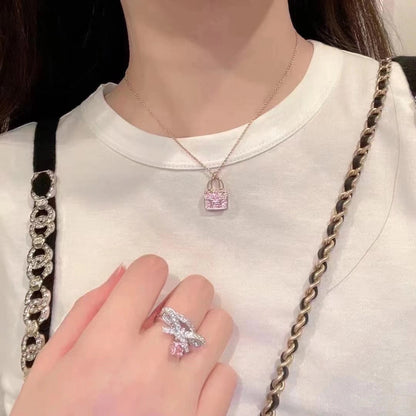 [LUCKY LOVE]CONSTANCE PEDANT PURPLE DIAMOND NECKLACE