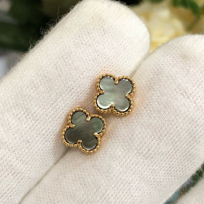[LUCKY LOVE]CLOVER MINI GOLD EARRINGS