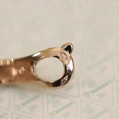 [LUCKY LOVE]CLOVER MEDIUM 1 MOTIFS FUll DIAMOND EARRINGS