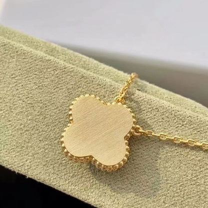[LUCKY LOVE]CLOVER 15MM DIAMOND TURQUOISE NECKLACE