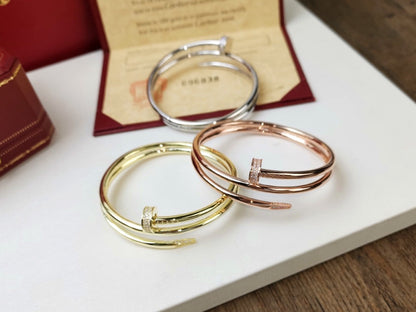 [LUCKY LOVE]JUSTE BRACELET 3.5MM DOUBLE ROW DIAMOND