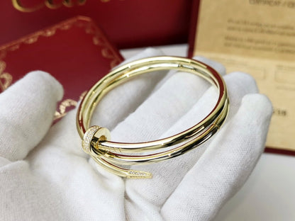[LUCKY LOVE]JUSTE BRACELET 3.5MM DOUBLE ROW DIAMOND